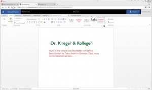 Office 365 Word im Opera Browser